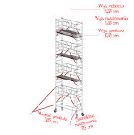 Rusztowania aluminiowe Altrex 5100-S NOWA NORMA-0,75x3,05- wys.robocza:9,20m, wys.podestu:7,20m - 2
