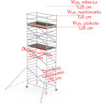 Rusztowania aluminiowe Altrex 4200-1,35x1,85- wys.robocza:8,20m, wys.podestu:6,20m - 2
