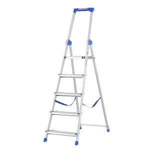 Drabina jednostronna 5 stopniowa aluminiowa Wide Step LEMAR 020205