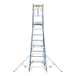 Drabina magazynowa, podest roboczy 8 stopniowa z włókna szklanego Fiber Tech Pro Gate LEMAR 013208 - 5
