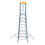 Drabina magazynowa, podest roboczy 8 stopniowa z włókna szklanego Fiber Tech Pro Gate LEMAR 013208 - 9