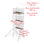 Rusztowania aluminiowe Altrex 4200-S NOWA NORMA-1,35x2,45- wys.robocza:8,20m, wys.podestu:6,20m - 2