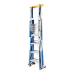Drabina magazynowa, podest roboczy 4 stopniowa z włókna szklanego Fiber Tech Pro Gate LEMAR 013204 - 10