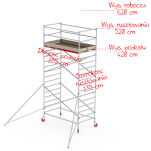 Rusztowania aluminiowe Altrex 4200-1,35x1,85- wys.robocza:6,20m, wys.podestu:4,20m - 2
