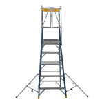 Drabina magazynowa, podest roboczy 5 stopniowa z włókna szklanego Fiber Tech Pro Gate LEMAR 013205 - 9