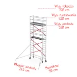 Rusztowania aluminiowe Altrex 5100 PLUS-0,90x2,45- wys.robocza:7,20m, wys.podestu:5,20m - 2