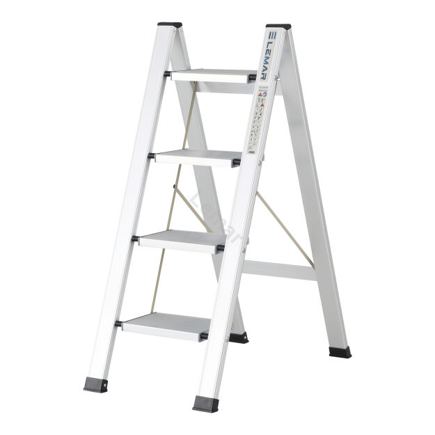 Drabina domowa 4 stopniowa aluminiowa Slim Space-X LEMAR 040104