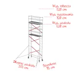 Rusztowania aluminiowe Altrex 5100-0,75x1,85- wys.robocza:8,20m, wys.podestu:6,20m - 2