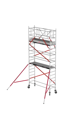 Rusztowania aluminiowe Altrex 5100 NOWA NORMA-0,75x1,85- wys.robocza:6,20m, wys.podestu:4,20m