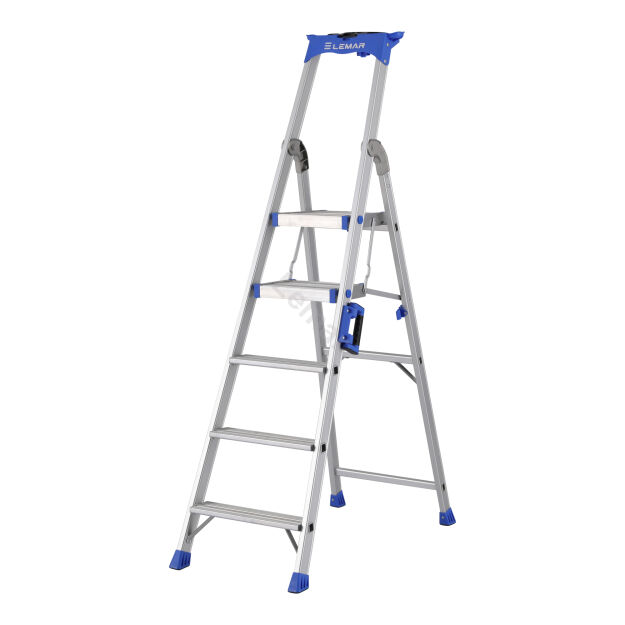 Drabina jednostronna 5 stopniowa aluminiowa Pro Step LEMAR 020305