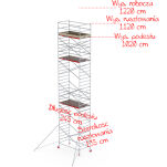 Rusztowania aluminiowe Altrex 4200-1,35x2,45- wys.robocza:12,20m, wys.podestu:10,20m - 2