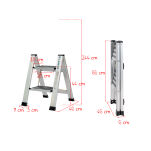 Drabina domowa 2 stopniowa aluminiowa Slim Space-X LEMAR 040202 - 2