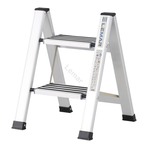 Drabina domowa 2 stopniowa aluminiowa Slim Space-X LEMAR 040202