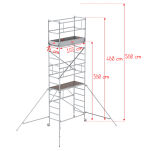 Rusztowanie aluminiowe jezdne Altrex 3400 Moduł 1+2+3 wys.robocza:5,80m, wys.podestu:3,80m - 2