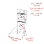 Rusztowania aluminiowe Altrex 5100-0,75x3,05- wys.robocza:7,20m, wys.podestu:5,20m - 2