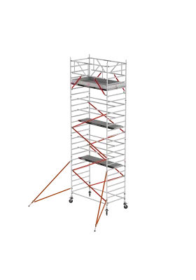 Rusztowania aluminiowe Altrex 5200 NOWA NORMA-1,35x3,05- wys.robocza:8,20m, wys.podestu:6,20m