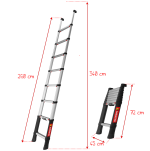 Drabina teleskopowa 1x8 stopni aluminiowa Prime Line TELESTEPS 72226-541 - 2
