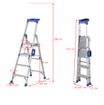 Drabina jednostronna 4 stopniowa aluminiowa Pro Step LEMAR 020304 - 2