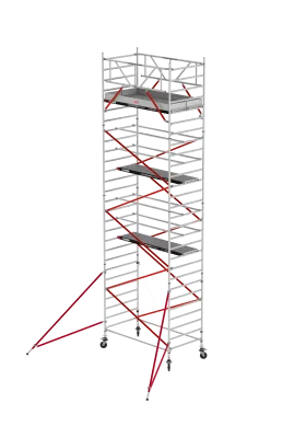 Rusztowania aluminiowe Altrex 5200 NOWA NORMA-1,35x1,85- wys.robocza:9,20m, wys.podestu:7,20m