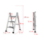 Drabina domowa 3 stopniowa aluminiowa Slim Space-X LEMAR 040203 - 2