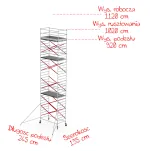 Rusztowania aluminiowe Altrex 5200-1,35x2,45- wys.robocza:11,20m, wys.podestu:9,20m - 2