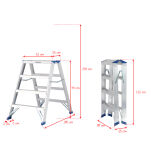 Drabina dwustronna 4 stopniowa aluminiowa Big Step LEMAR 023104 - 2