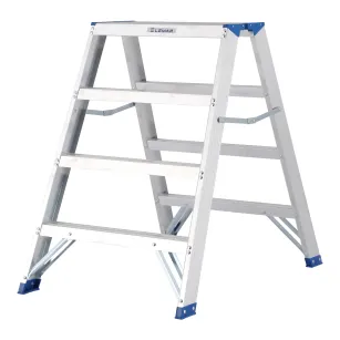 Drabina dwustronna 4 stopniowa aluminiowa Big Step LEMAR 023104