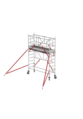 Rusztowania aluminiowe Altrex 5100-S NOWA NORMA-0,75x2,45- wys.robocza:4,20m, wys.podestu:2,20m