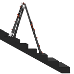 Drabina przegubowa 4x4 stopni aluminiowa Velocity Black Pro Little Giant ALTREX 503944 - 15