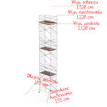 Rusztowania aluminiowe Altrex 4200-1,35x1,85- wys.robocza:13,20m, wys.podestu:11,20m - 2