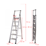 Drabina domowa 6 stopniowa aluminiowa Slim Space LEMAR 030106 - 2