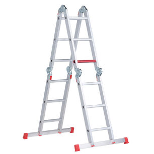 Drabina przegubowa 4x3 stopni + podest aluminiowa Plus ALTREX 503538