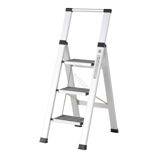 Drabina domowa 3 stopniowa aluminiowa Slim Space LEMAR 030203