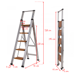 Drabina domowa 5 stopniowa aluminiowa Slim Space LEMAR 030305 - 2