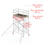 Rusztowania aluminiowe Altrex 4200-1,35x1,85- wys.robocza:5,20m, wys.podestu:3,20m - 2