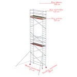 Rusztowania aluminiowe Altrex 4100-PLUS-0,90x1,85- wys.robocza:9,20m, wys.podestu:7,20m - 2