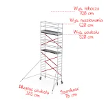 Rusztowania aluminiowe Altrex 5100-0,75x1,85- wys.robocza:7,20m, wys.podestu:5,20m - 2