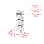 Rusztowania aluminiowe Altrex 5200-S NOWA NORMA-1,35x2,45- wys.robocza:8,20m, wys.podestu:6,20m - 2