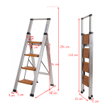 Drabina domowa 4 stopniowa aluminiowa Slim Space LEMAR 030304 - 2