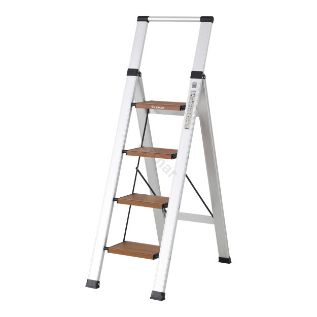 Drabina domowa 4 stopniowa aluminiowa Slim Space LEMAR 030304