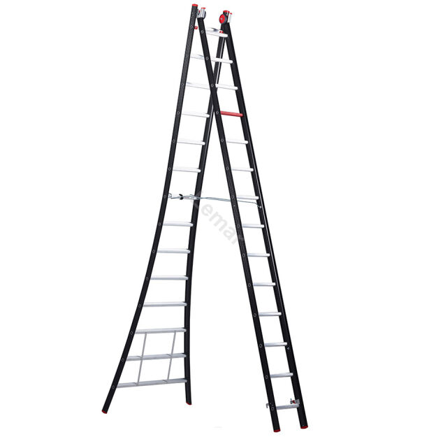 Drabina rozstawno przystawna 2x14 stopni aluminiowa Nevada ALTREX 242214