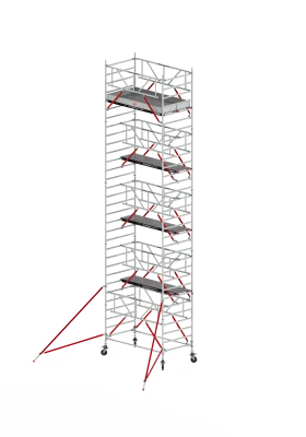 Rusztowania aluminiowe Altrex 5200-S NOWA NORMA-1,35x1,85- wys.robocza:10,20m, wys.podestu:8,20m