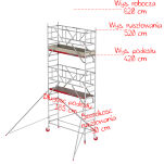 Rusztowania aluminiowe Altrex 4100-S PLUS NOWA NORMA-0,90x1,85- wys.robocza:6,20m, wys.podestu:4,20m - 2
