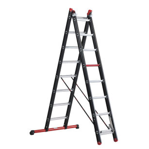 Drabina rozstawno przystawna 2x8 stopni aluminiowa Mounter ALTREX 122408