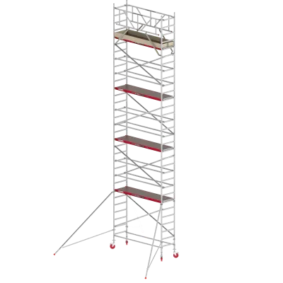 Rusztowania aluminiowe Altrex 4100 PLUS NOWA NORMA-0,90x1,85- wys.robocza:10,20m, wys.podestu:8,20m