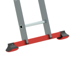 Stabilizator drabiny przegubowej 4x3 varitrex pro posiada szerokie gumowe nóżki zapobiegające przesuwaniu się drabiny w czasie pracy. Belka malowana proszkowo w kolorze czerwonym, nie ulega degradacji i cieszy wyjątkowym designem.