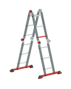 Drabina przegubowa 4x3 stopni + podest aluminiowa Pro ALTREX 503527