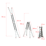 Drabina przegubowa 4x5 stopni aluminiowa Tele Pro Plus ALTREX 503735 - 2