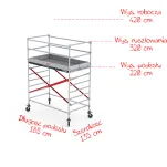 Rusztowania aluminiowe Altrex 5200-1,35x1,85- wys.robocza:4,20m, wys.podestu:2,20m - 2