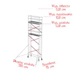 Rusztowania aluminiowe Altrex 5100-0,75x3,05- wys.robocza:8,20m, wys.podestu:6,20m - 2